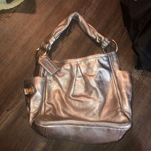 NWOT Gold coach shoulder bag